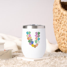 Kleurrijke Tulp met Letter “V”