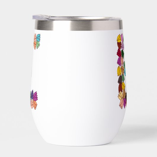 Kleurrijke tulp met opschrift "E" (Rechts)