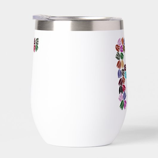 Kleurrijke tulp met opschrift "F" (Rechts)