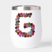 Kleurrijke tulp met opschrift "G" (Achterkant)