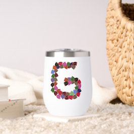 Kleurrijke tulp met opschrift "G"
