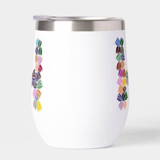 Kleurrijke tulp met opschrift "H" (Rechts)