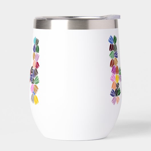 Kleurrijke tulp met opschrift "H" (Links)