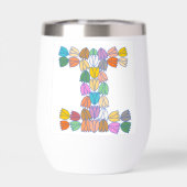 Kleurrijke tulp met opschrift "I" (Achterkant)