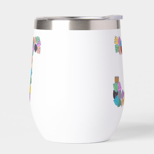 Kleurrijke tulp met opschrift "J" (Links)