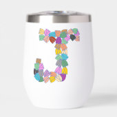 Kleurrijke tulp met opschrift "J" (Voorkant)