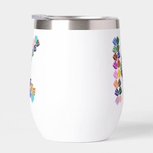 Kleurrijke tulp met opschrift "K" (Rechts)