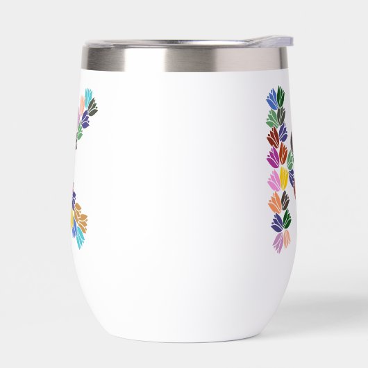 Kleurrijke tulp met opschrift "K" (Links)