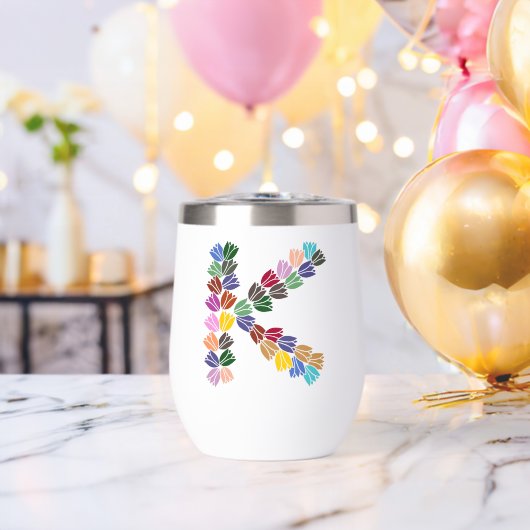 Kleurrijke tulp met opschrift "K" (Vrijgezellenfeest (Gedraaid) )