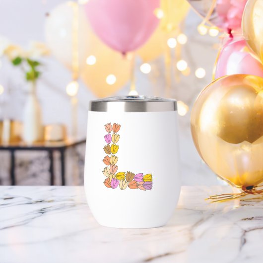 Kleurrijke tulp met opschrift "L" (Vrijgezellenfeest (Gedraaid) )