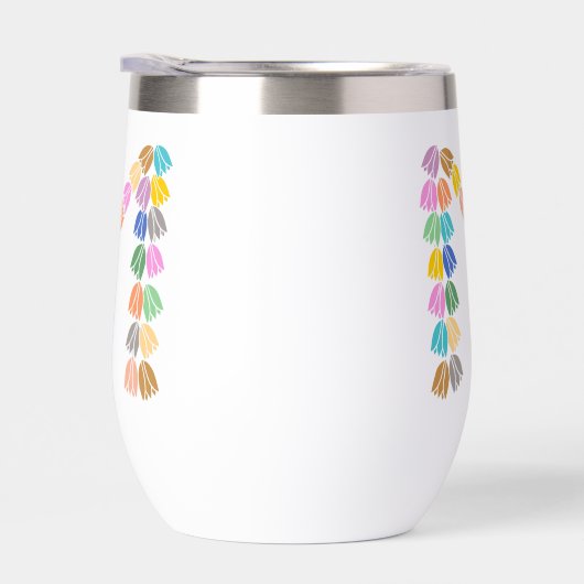 Kleurrijke tulp met opschrift "M" (Rechts)