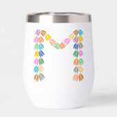 Kleurrijke tulp met opschrift "M" (Achterkant)