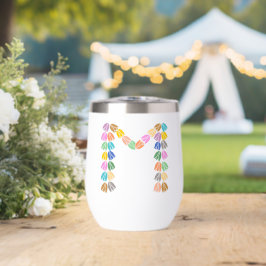 Kleurrijke tulp met opschrift "M"
