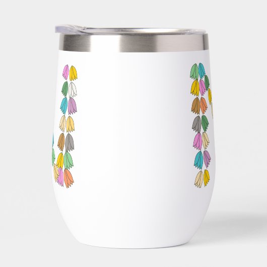 Kleurrijke tulp met opschrift "N" (Rechts)