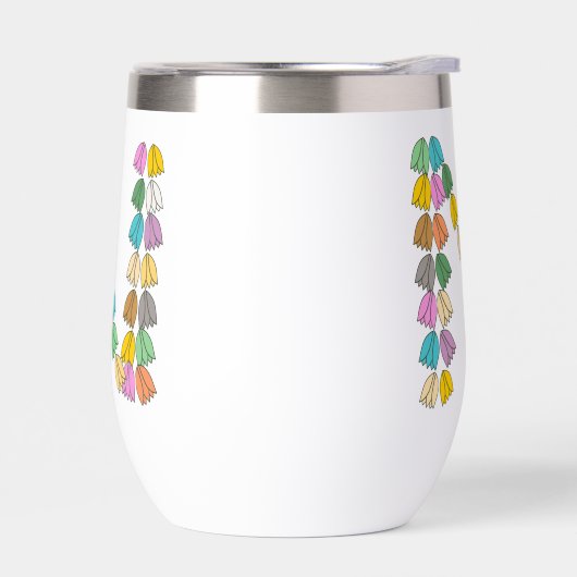 Kleurrijke tulp met opschrift "N" (Links)