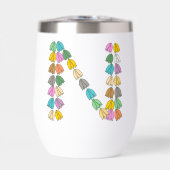 Kleurrijke tulp met opschrift "N" (Voorkant)