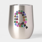 Kleurrijke tulp met opschrift "Q" (Achterkant)