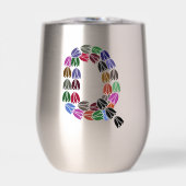 Kleurrijke tulp met opschrift "Q" (Voorkant)