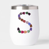 Kleurrijke tulp met opschrift "S" (Voorkant)