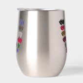 Kleurrijke tulp met opschrift "W" (Rechts)