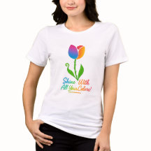 Kleurrijke tulp "Shine All Year" T-shirt voor meis