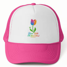 Kleurrijke tulp "Shine het hele jaar" Trucker Pet