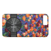 Kleurrijke Tulp veld monogrammed Case-Mate iPhone Case (Achterkant (Horizontaal))