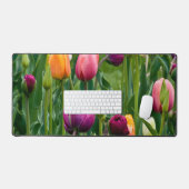 Kleurrijke tulpen afdrukken bureaumat (Keyboard & Muis)