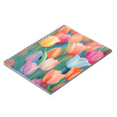 Kleurrijke Tulpen Art Patroon Notitieboek (Linkerzijde)
