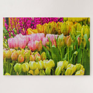 Kleurrijke Tulpen Bloemenmarkt Legpuzzel