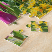 Kleurrijke Tulpen Bloementuin Legpuzzel (Zijkant)