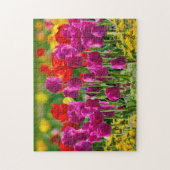 Kleurrijke Tulpen Bloementuin Legpuzzel (Verticaal)