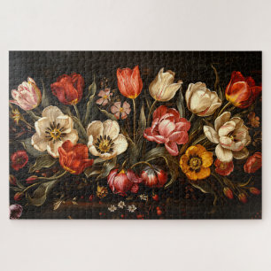 Kleurrijke Tulpen Botanische Olieverfschilderij Legpuzzel