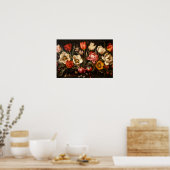 Kleurrijke Tulpen Botanische Olieverfschilderij Poster (Keuken)