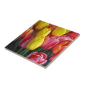 Kleurrijke tulpen bouquet tegeltje (Zijkant)