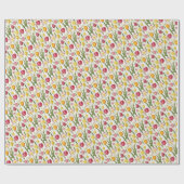 Kleurrijke tulpen cadeaupapier (Vlak)