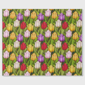 Kleurrijke tulpen cadeaupapier (Vlak)