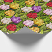 Kleurrijke tulpen cadeaupapier (Hoek)