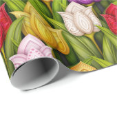 Kleurrijke tulpen cadeaupapier (Rol Hoek)
