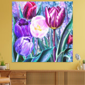 Kleurrijke Tulpen Canvasprint Canvas Afdruk (Insitu (Woonkamer))
