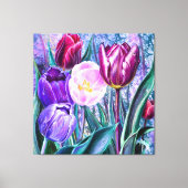 Kleurrijke Tulpen Canvasprint Canvas Afdruk (Voorkant)