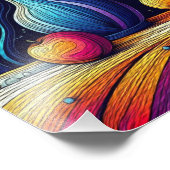 Kleurrijke tulpen en frisse sinaasappels foto afdruk (Hoek)