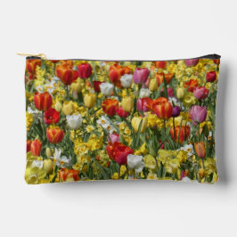 Kleurrijke tulpen en narcissen patroon cosmetische etui