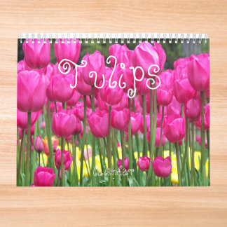 Kleurrijke Tulpen Floral Fotografisch Kalender