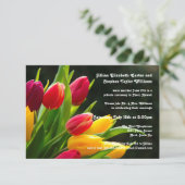 Kleurrijke Tulpen Foto -3x5Wedding Aankondiging (Staand voorkant)