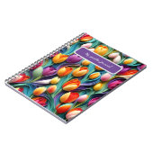 Kleurrijke tulpen Garden Journal Notitieboek (Linkerzijde)