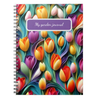 Kleurrijke tulpen Garden Journal Notitieboek
