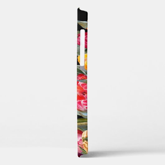 Kleurrijke tulpen, geïsoleerde zwarte achtergrond. Case-Mate iPhone case (Achterkant / Links)