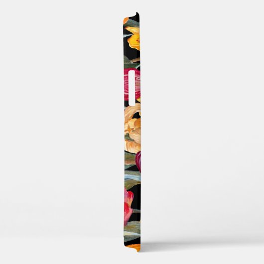 Kleurrijke tulpen, geïsoleerde zwarte achtergrond. Case-Mate iPhone case (Achterkant / Rechts)