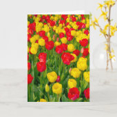 Kleurrijke Tulpen III - Verticaal Kaart (Gele Bloem)
